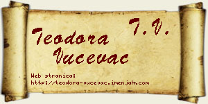 Teodora Vučevac vizit kartica